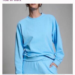 Year of Ours Bright Sky Blue Crewneck Sweatshirt